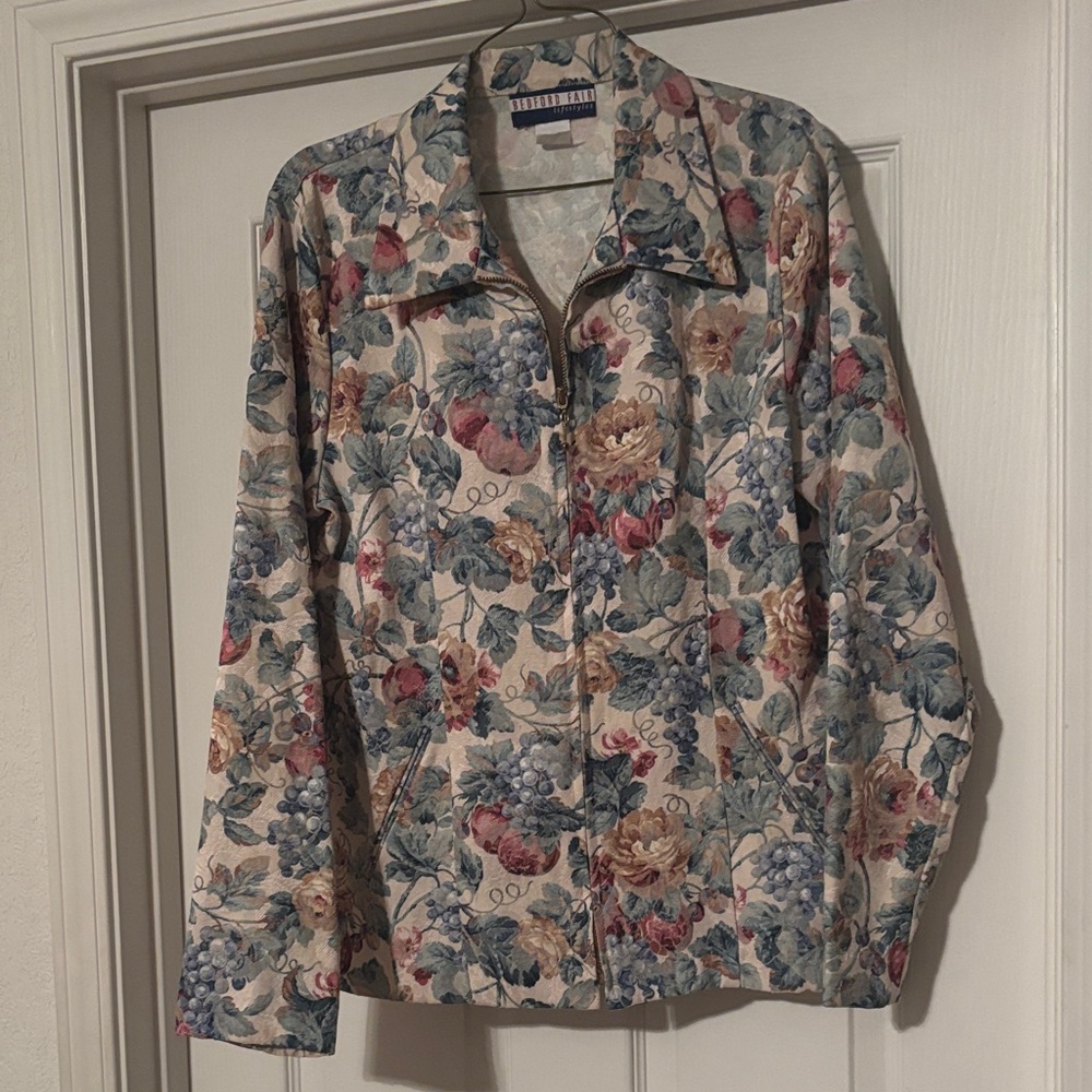 Bedford Fair  Multicolor Floral Women's Blazer size 10